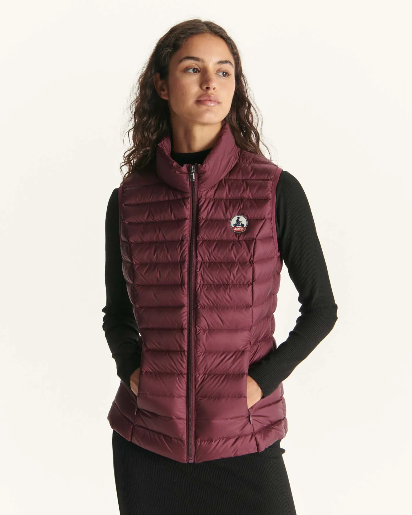 Donzen Jassen & Jacks-JOTT Doudoune Legere Sans Manches Aubergine Seda 461 Aubergine