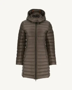 Donzen Jassen & Jacks-JOTT Doudoune Longue A Capuche Taupe Vero 808 Taupe