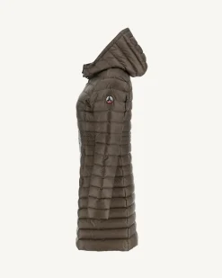 Donzen Jassen & Jacks-JOTT Doudoune Longue A Capuche Taupe Vero 808 Taupe
