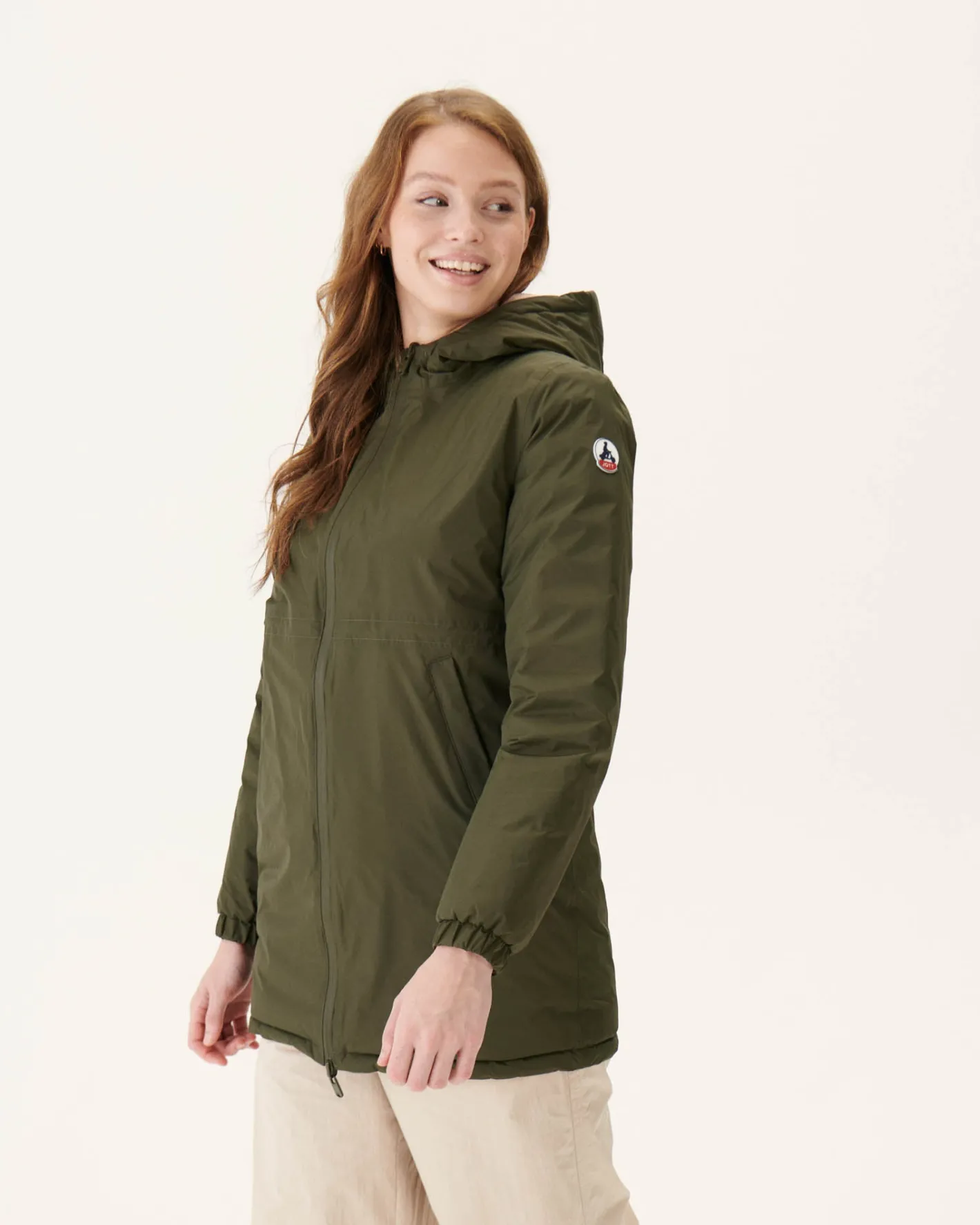 Donzen Jassen & Jacks-JOTT Doudoune Longue Reversible Army/Rose Clair Roma 2552 Army/Soft Pink