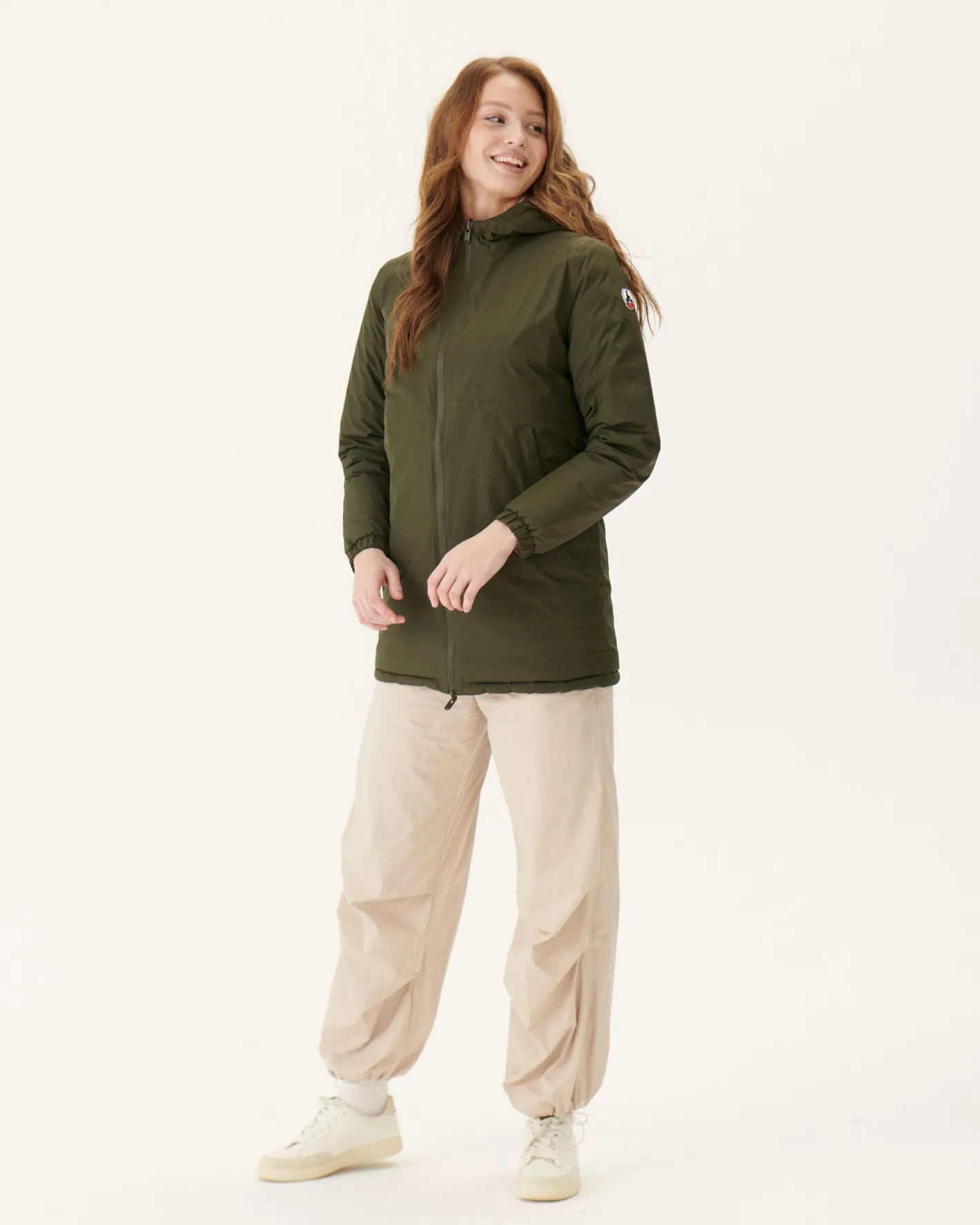 Donzen Jassen & Jacks-JOTT Doudoune Longue Reversible Army/Rose Clair Roma 2552 Army/Soft Pink