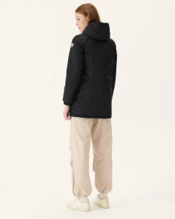 Donzen Jassen & Jacks-JOTT Doudoune Longue Reversible Noir Roma 999 Noir