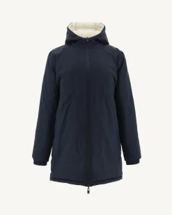 Donzen Jassen & Jacks-JOTT Doudoune Longue Reversible Marine/Blanc Roma 1042 Navy/White
