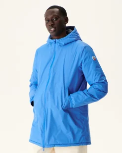 Donzen Jassen & Jacks-JOTT Doudoune Longue Reversible A Capuche Azur/Marine Amsterdam 1830 Azure/Navy