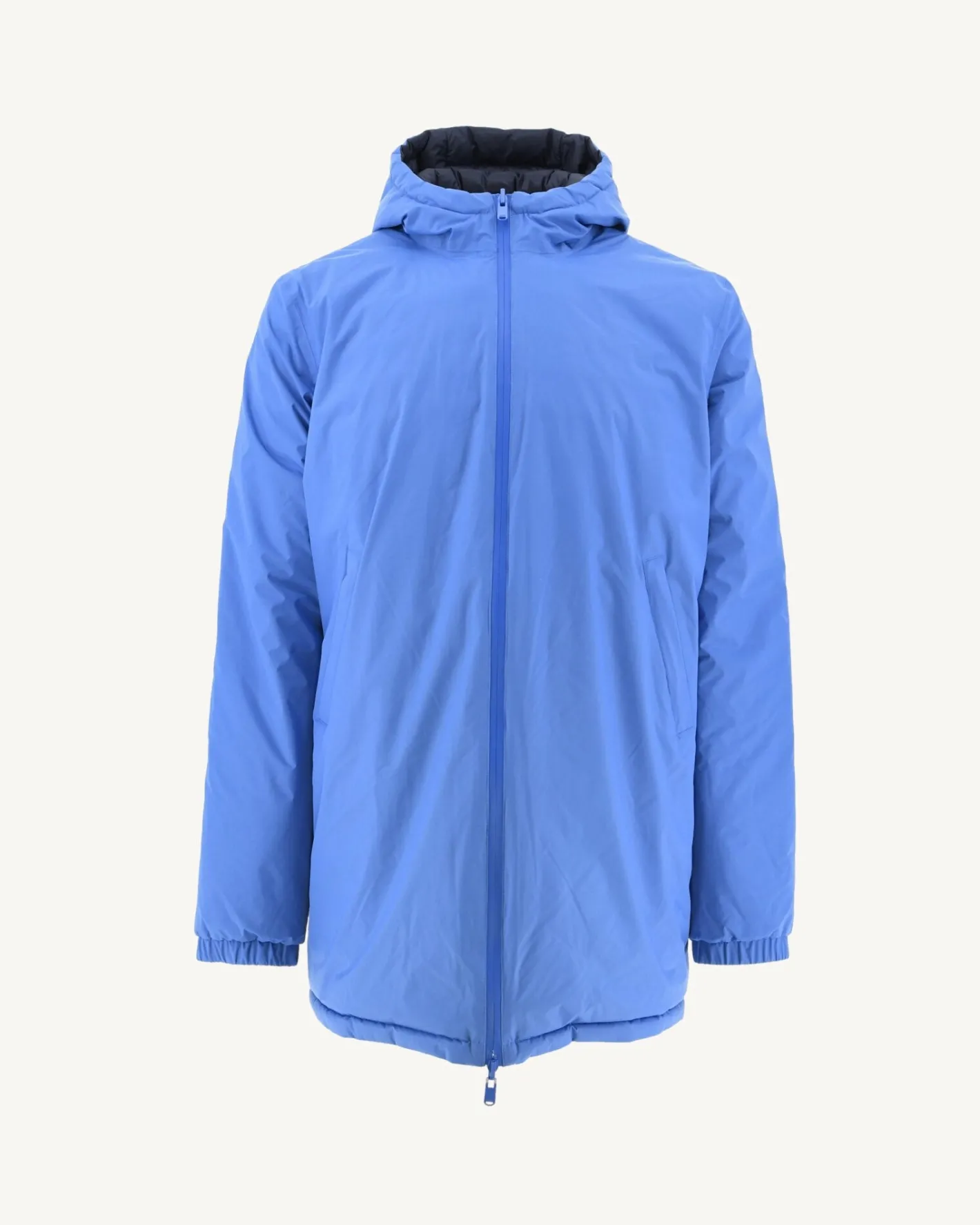 Donzen Jassen & Jacks-JOTT Doudoune Longue Reversible A Capuche Azur/Marine Amsterdam 1830 Azure/Navy