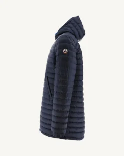 Donzen Jassen & Jacks-JOTT Doudoune Longue Reversible A Capuche Azur/Marine Amsterdam 1830 Azure/Navy