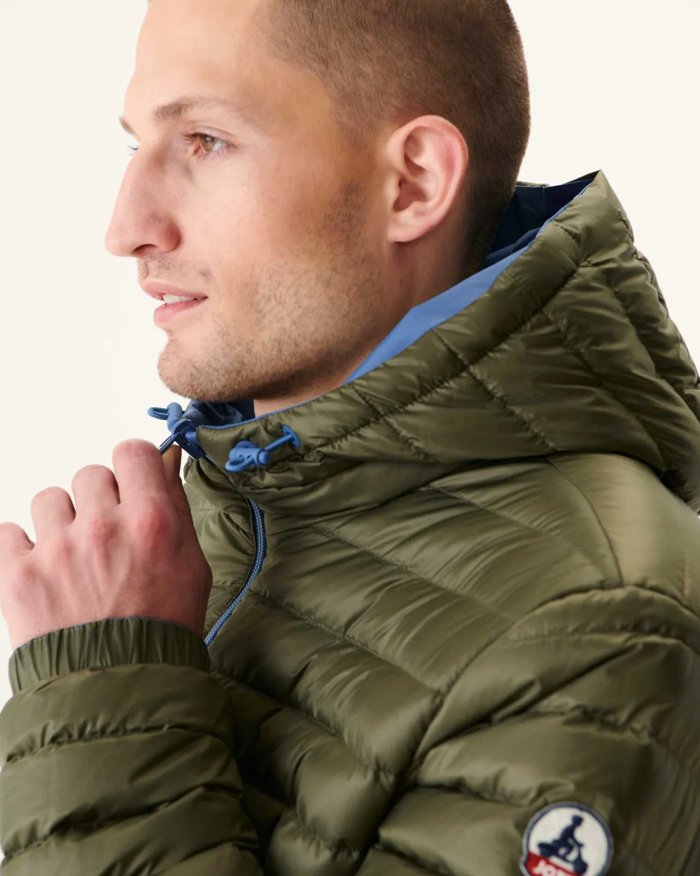 Donzen Jassen & Jacks-JOTT Doudoune Longue Reversible A Capuche Bleu Jeans/Army Amsterdam 1400 Blue Jeans/Army