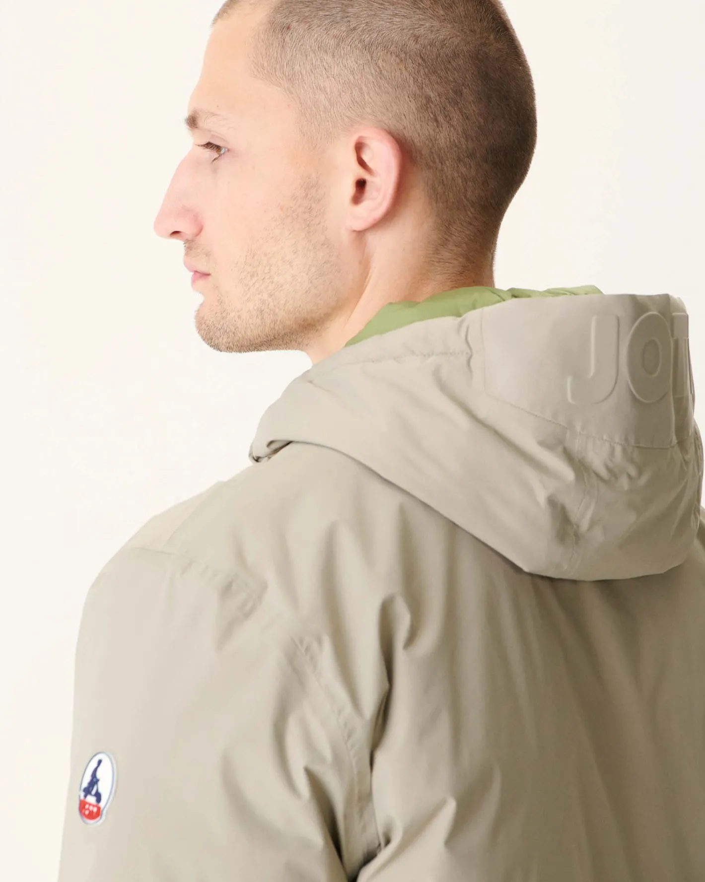 Donzen Jassen & Jacks-JOTT Doudoune Longue Reversible A Capuche Beige/Kaki Clair Amsterdam 8040 Beige/Bush
