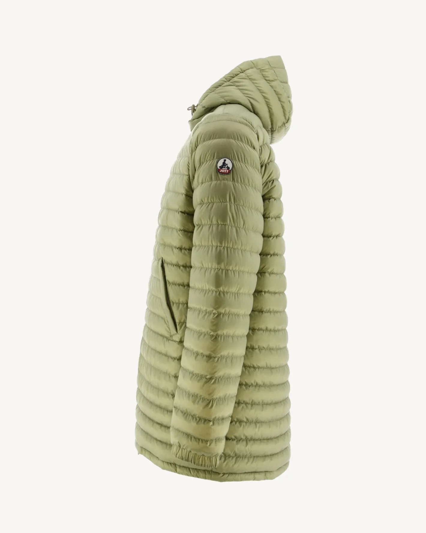 Donzen Jassen & Jacks-JOTT Doudoune Longue Reversible A Capuche Beige/Kaki Clair Amsterdam 8040 Beige/Bush