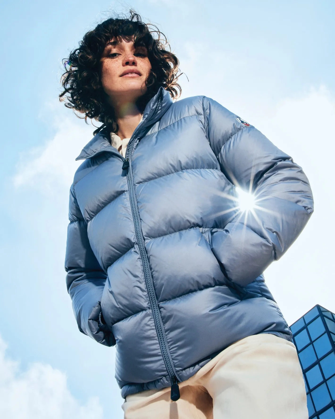 Donzen Jassen & Jacks-JOTT Doudoune Matelassee Grand Froid Bleu Delave Cardiff 182 Bleu Delave