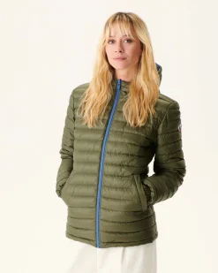 Donzen Jassen & Jacks-JOTT Doudoune Reversible A Capuche Bleu Jeans/Army Vienne 1400 Blue Jeans/Army