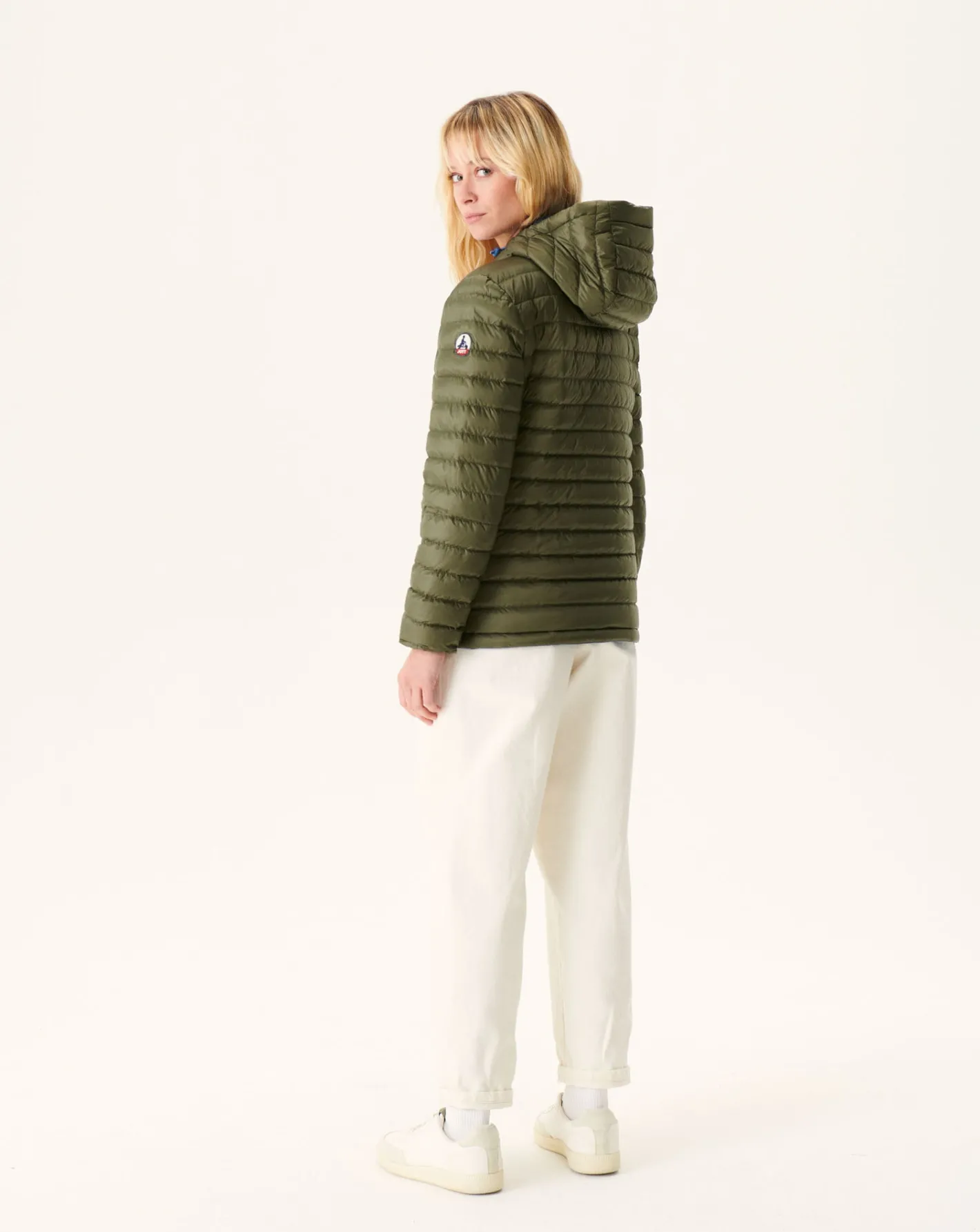 Donzen Jassen & Jacks-JOTT Doudoune Reversible A Capuche Bleu Jeans/Army Vienne 1400 Blue Jeans/Army