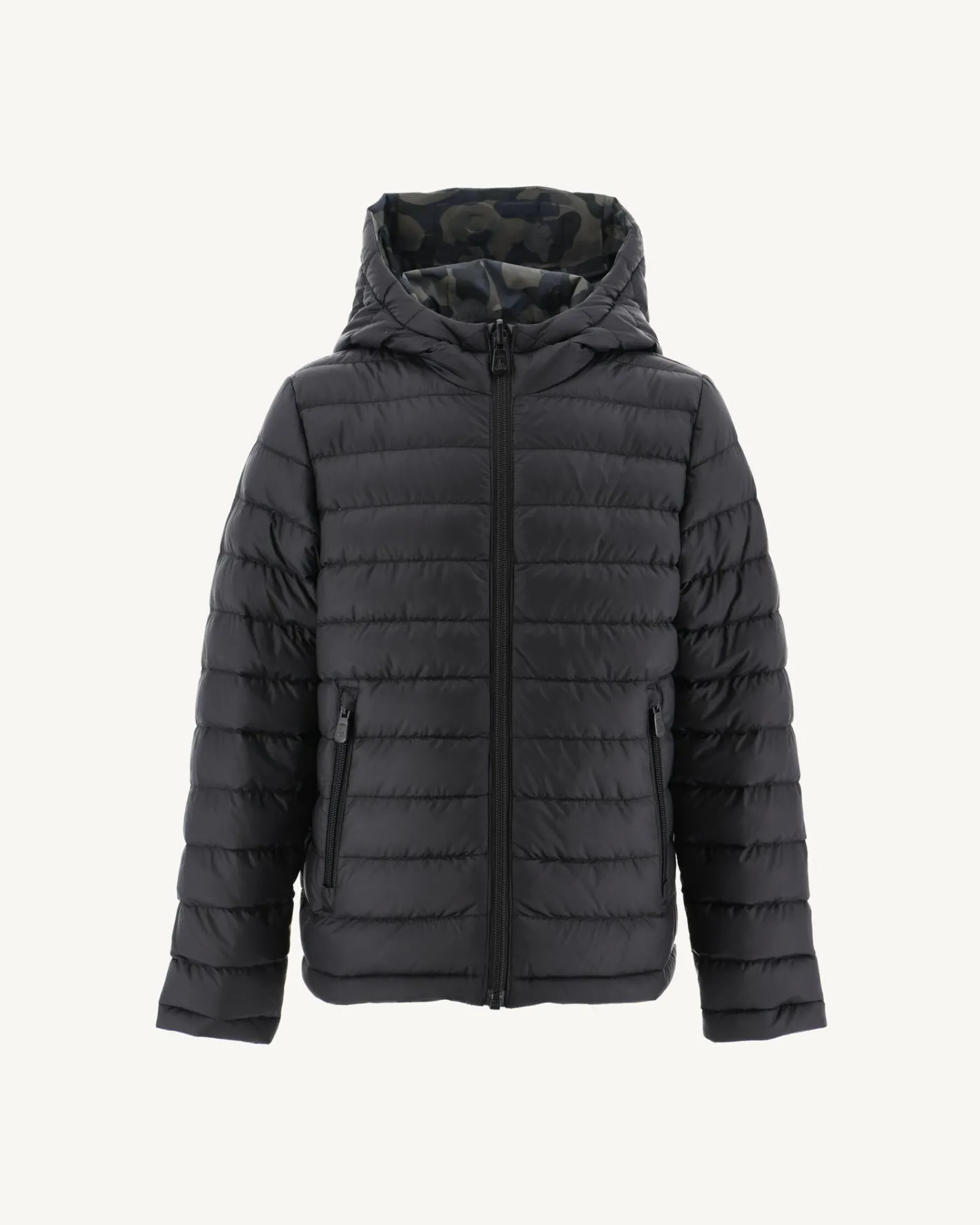 Donzen Jassen-JOTT Doudoune Reversible A Capuche Enfant Print Militaire/Noir Zurich 278 Print Militaire/Noir