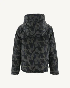 Donzen Jassen-JOTT Doudoune Reversible A Capuche Enfant Print Militaire/Noir Zurich 278 Print Militaire/Noir