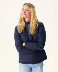 Donzen Jassen & Jacks-JOTT Doudoune Reversible A Capuche Marine/Rose Intense Vienne 1043 Navy/Wild Rose