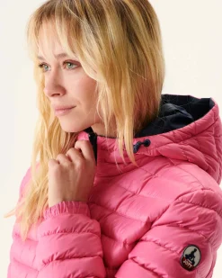 Donzen Jassen & Jacks-JOTT Doudoune Reversible A Capuche Marine/Rose Intense Vienne 1043 Navy/Wild Rose