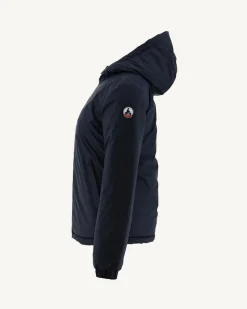 Donzen Jassen & Jacks-JOTT Doudoune Reversible A Capuche Marine/Rose Intense Vienne 1043 Navy/Wild Rose