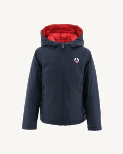Donzen Jassen-JOTT Doudoune Reversible A Capuche Enfant Marine/Rouge Zurich 189 Marine/Rouge