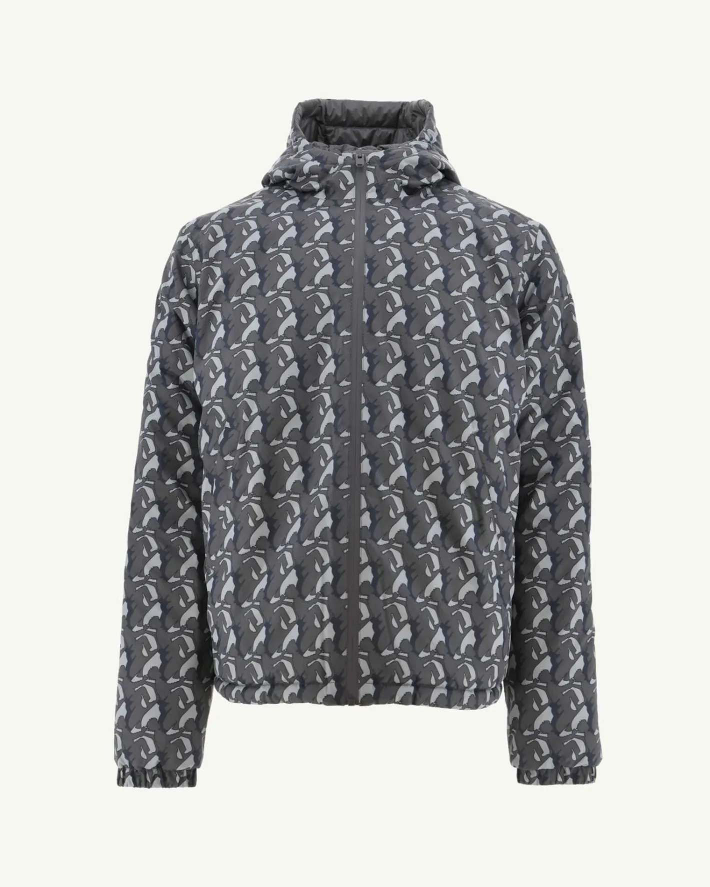 Donzen Jassen & Jacks-JOTT Doudoune Reversible A Capuche Monogram Anthra/Anthra Bergen 5040 Monogram Anthra/Anthra