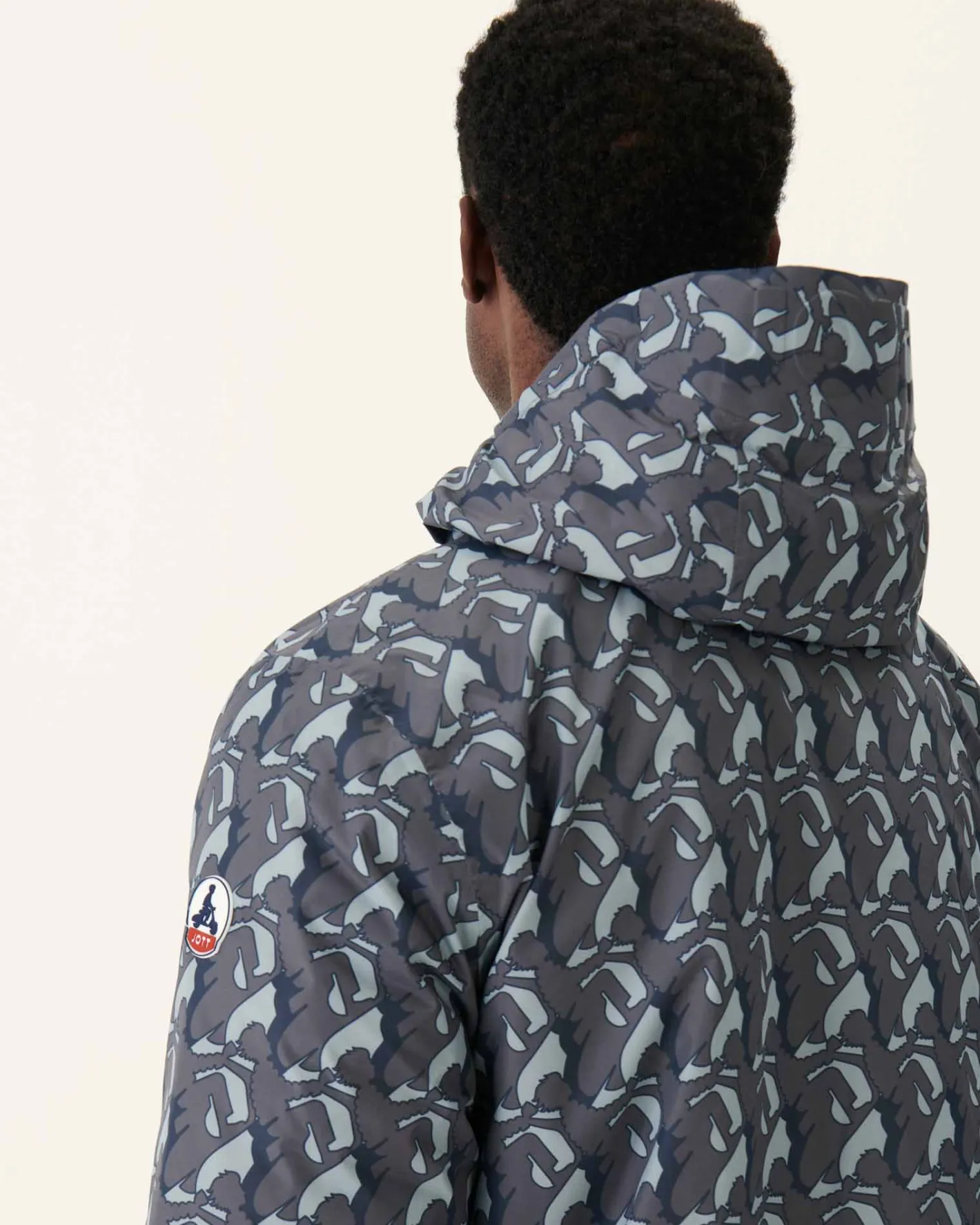 Donzen Jassen & Jacks-JOTT Doudoune Reversible A Capuche Monogram Anthra/Anthra Bergen 5040 Monogram Anthra/Anthra