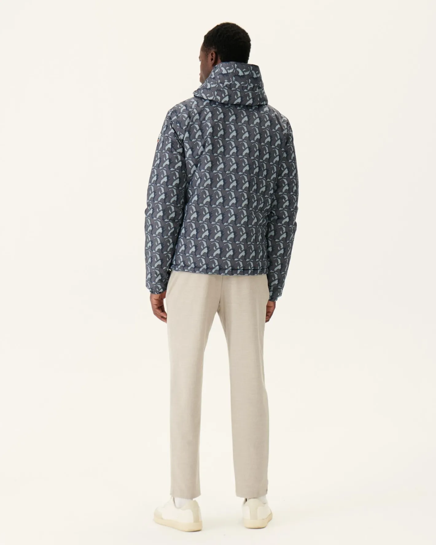 Donzen Jassen & Jacks-JOTT Doudoune Reversible A Capuche Monogram Anthra/Anthra Bergen 5040 Monogram Anthra/Anthra