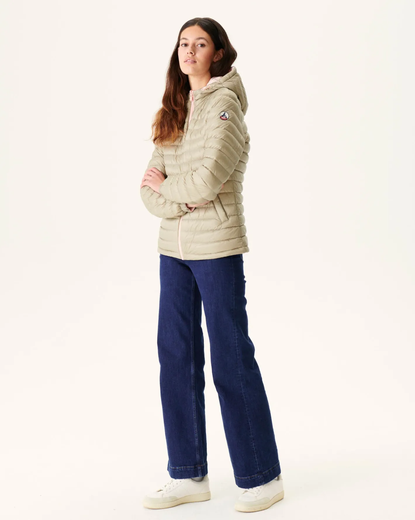 Donzen Jassen & Jacks-JOTT Doudoune Reversible A Capuche Rose Clair/Beige Vienne 4630 Soft Pink/Beige