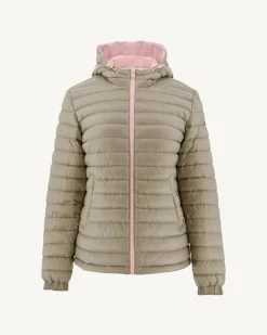 Donzen Jassen & Jacks-JOTT Doudoune Reversible A Capuche Rose Clair/Beige Vienne 4630 Soft Pink/Beige