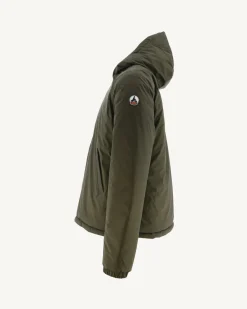 Donzen Jassen & Jacks-JOTT Doudoune Reversible A Capuche Army/Kaki Clair Bergen 2550 Army/Bush