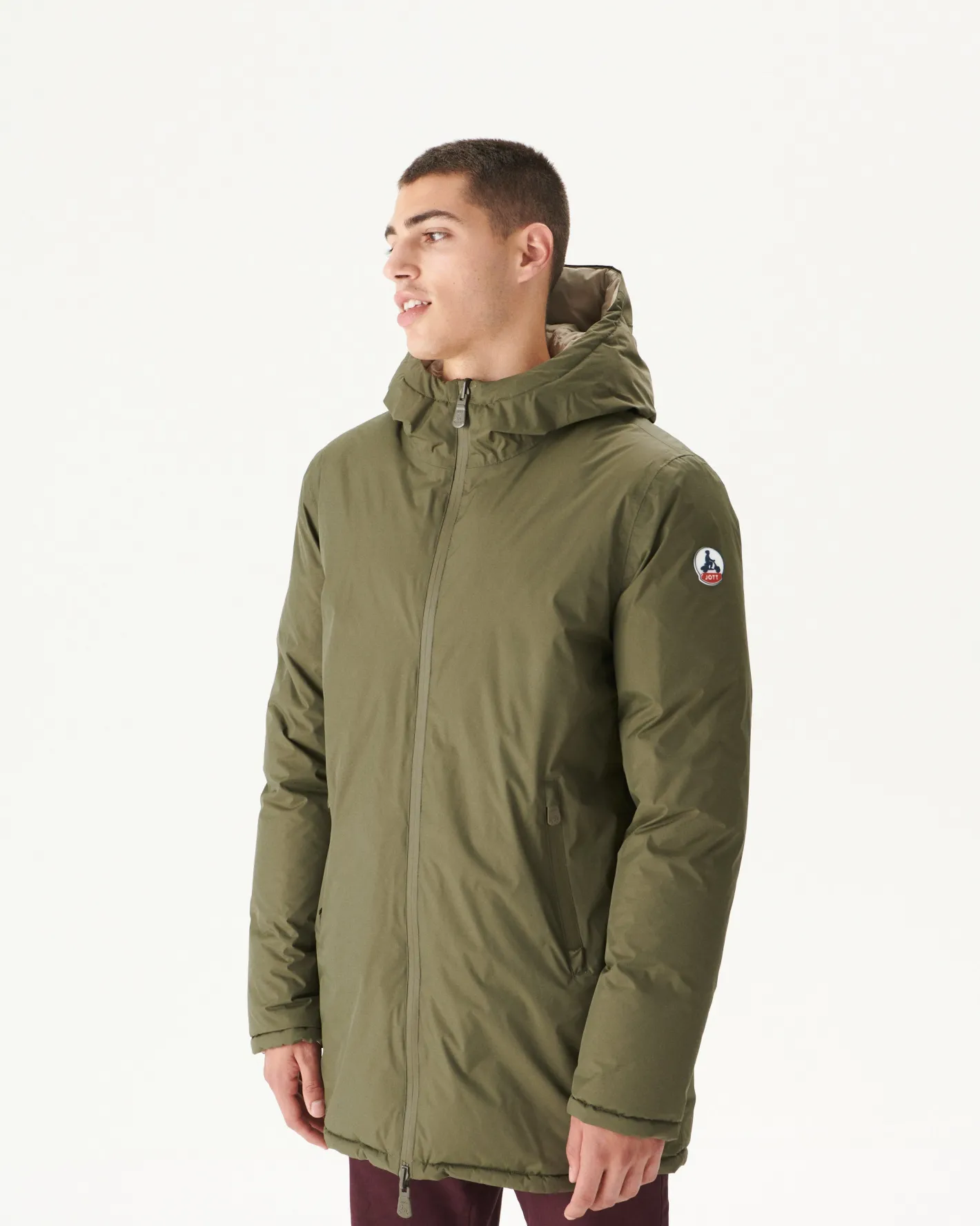 Donzen Jassen & Jacks-JOTT Doudoune Reversible A Capuche Grand Froid Army/Beige Toronto 852 Army/Beige