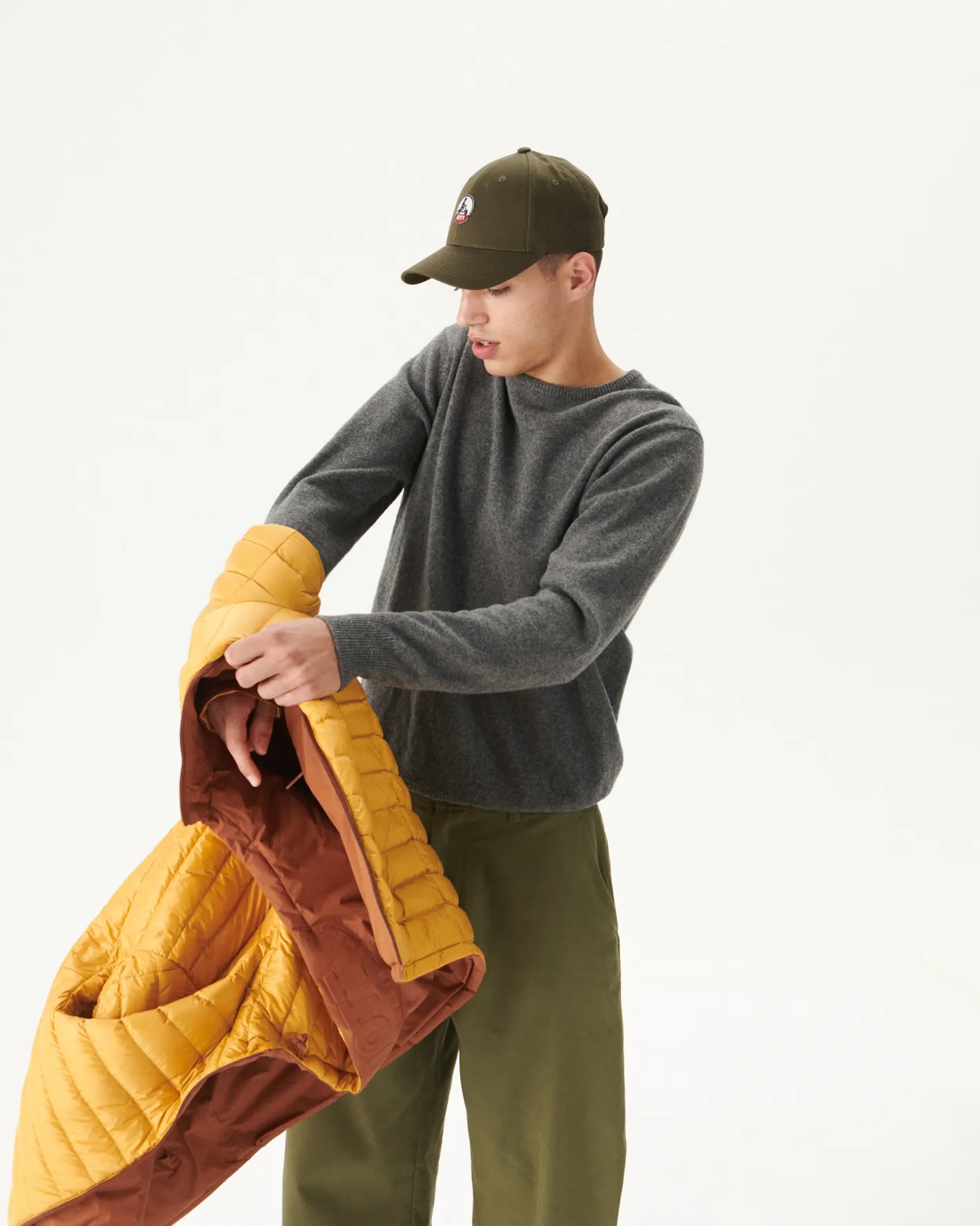 Donzen Jassen & Jacks-JOTT Doudoune Reversible A Capuche Caramel/Moutarde Bergen 828 Caramel/Moutarde