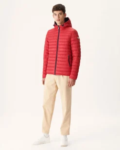 Donzen Jassen & Jacks-JOTT Doudoune Reversible A Capuche Marine/Rouge Bergen 189 Marine/Rouge