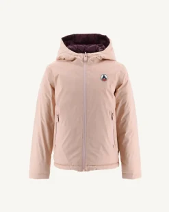 Donzen Jassen-JOTT Doudoune Reversible A Capuche Enfant Rose Pale/Aubergine Zurich 454 Rose Pale/Aubergine