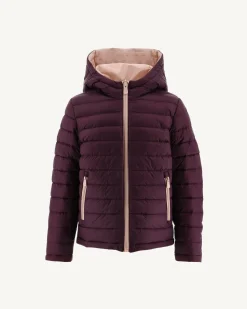 Donzen Jassen-JOTT Doudoune Reversible A Capuche Enfant Rose Pale/Aubergine Zurich 454 Rose Pale/Aubergine