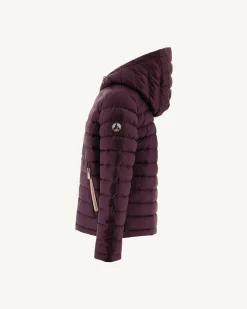 Donzen Jassen-JOTT Doudoune Reversible A Capuche Enfant Rose Pale/Aubergine Zurich 454 Rose Pale/Aubergine