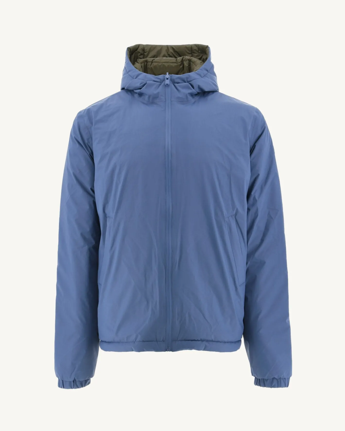 Donzen Jassen & Jacks-JOTT Doudoune Reversible A Capuche Bleu Jeans/Army Bergen 1400 Blue Jeans/Army