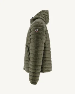 Donzen Jassen & Jacks-JOTT Doudoune Reversible A Capuche Bleu Jeans/Army Bergen 1400 Blue Jeans/Army