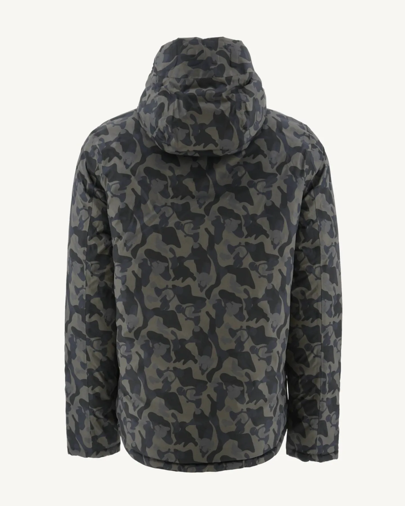 Donzen Jassen & Jacks-JOTT Doudoune Reversible A Capuche Print Militaire/Noir Bergen 278 Print Militaire/Noir