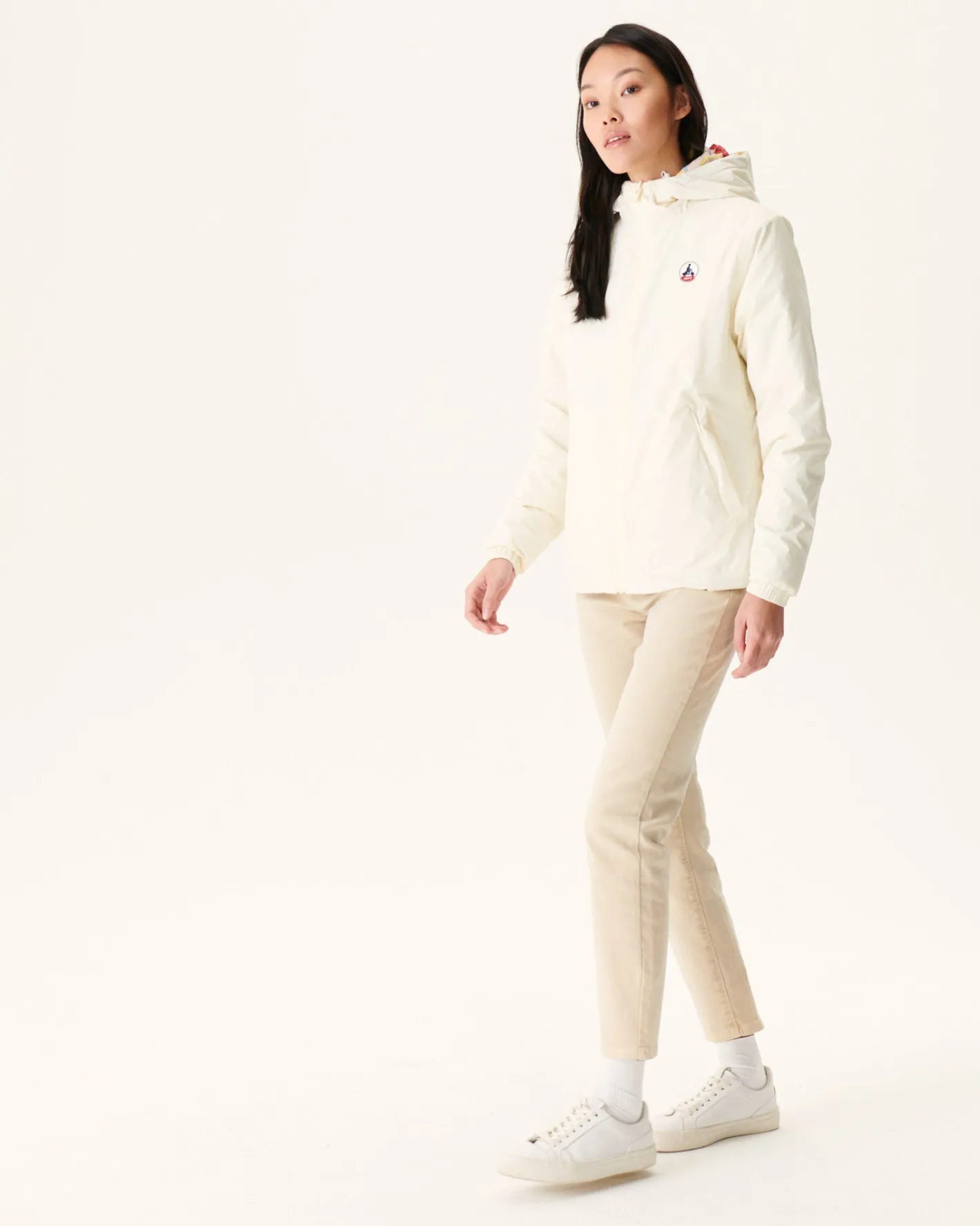 Donzen Jassen & Jacks-JOTT Doudoune Reversible A Capuche Ultralight Ecru/Bohemian Bleu Kara 8953 Off-White/Bohemian Blue