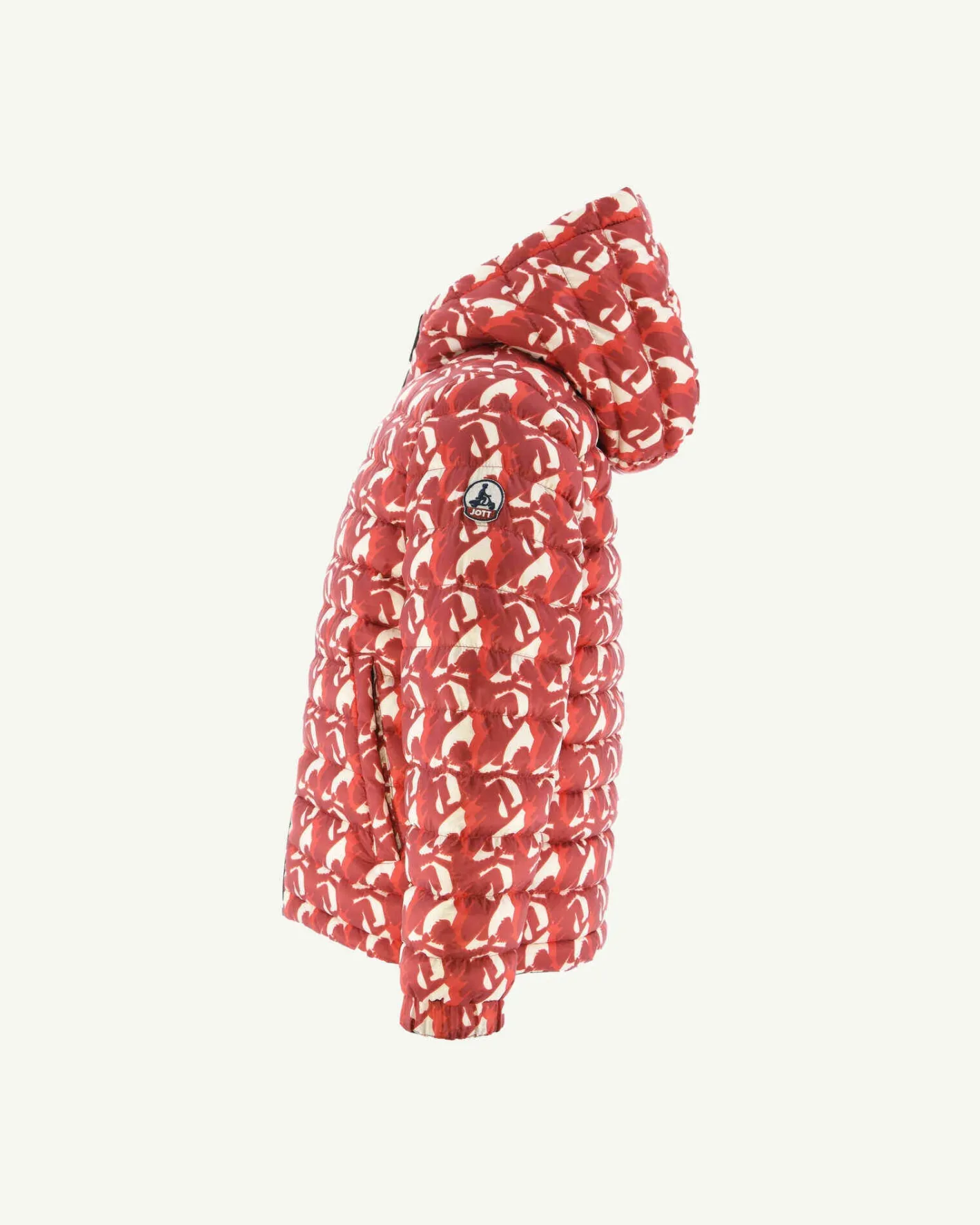 Donzen Jassen-JOTT Doudoune Reversible Army/Monogram Rouge Vif Enfant Zurich 2553 Army/Monogram Fire Red