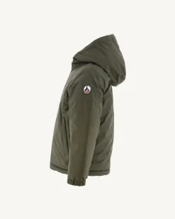 Donzen Jassen-JOTT Doudoune Reversible Army/Monogram Rouge Vif Enfant Zurich 2553 Army/Monogram Fire Red