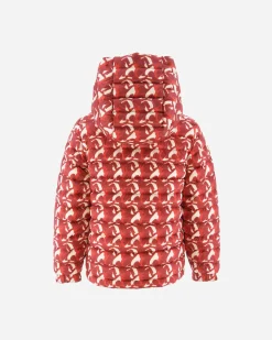 Donzen Jassen-JOTT Doudoune Reversible Army/Monogram Rouge Vif Enfant Zurich 2553 Army/Monogram Fire Red