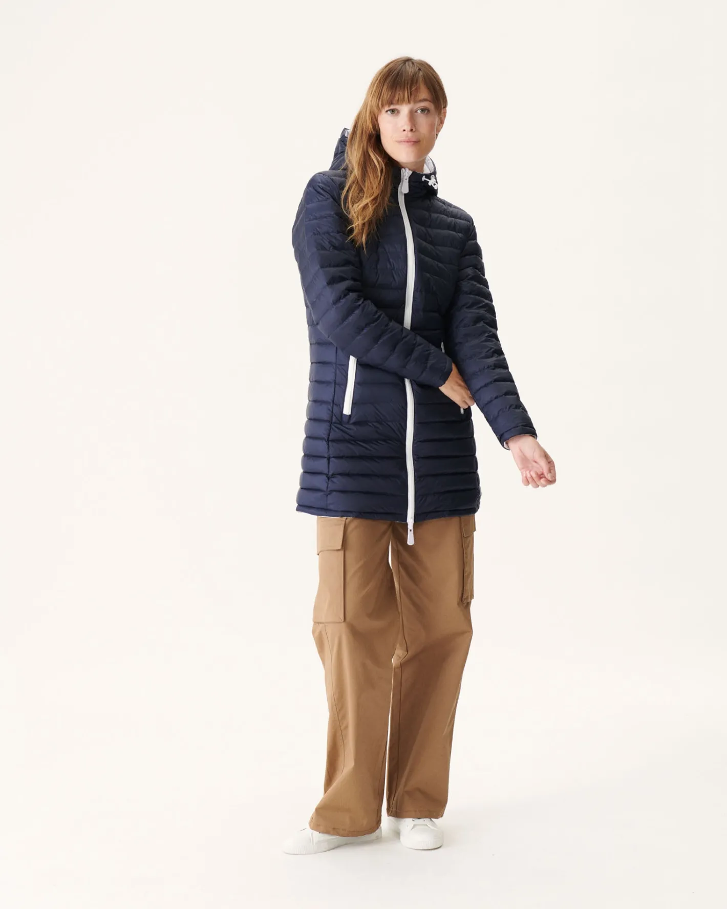 Donzen Jassen & Jacks-JOTT Doudoune Reversible Blanc/Marine Moscou 913 Blanc/Marine