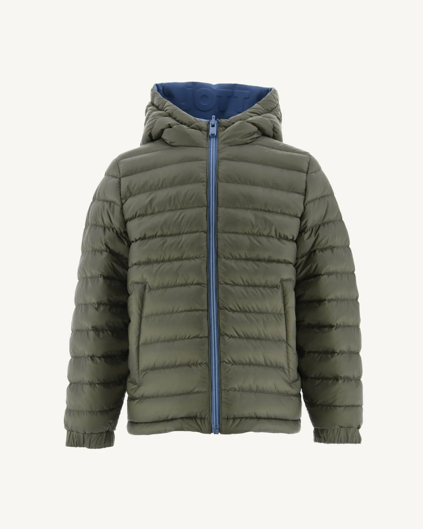 Donzen Jassen-JOTT Doudoune Reversible Bleu Jeans/Army Enfant Zurich 1400 Blue Jeans/Army