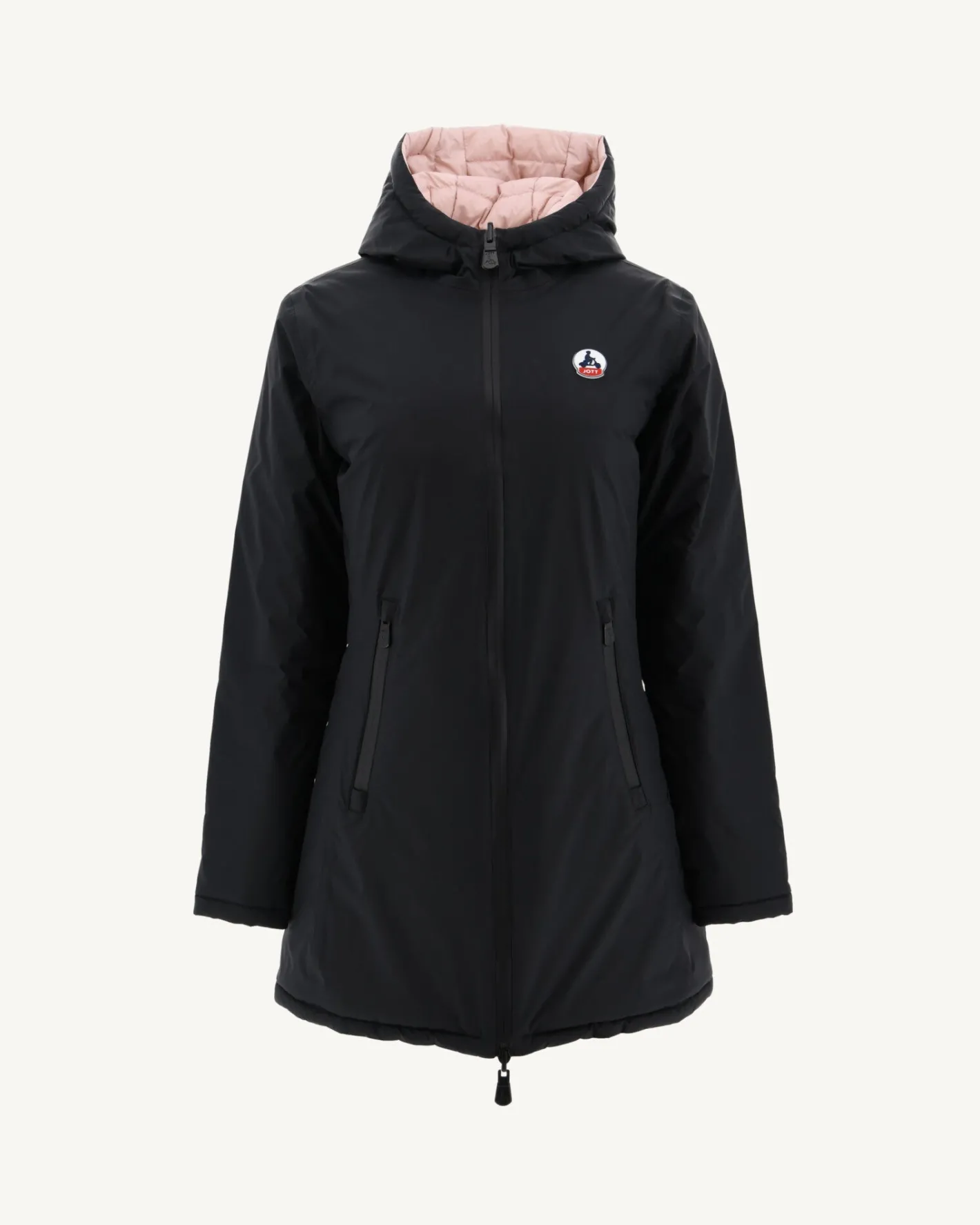 Donzen Jassen & Jacks-JOTT Doudoune Reversible Noir/Rose Pale Moscou 964 Noir/Rose Pale