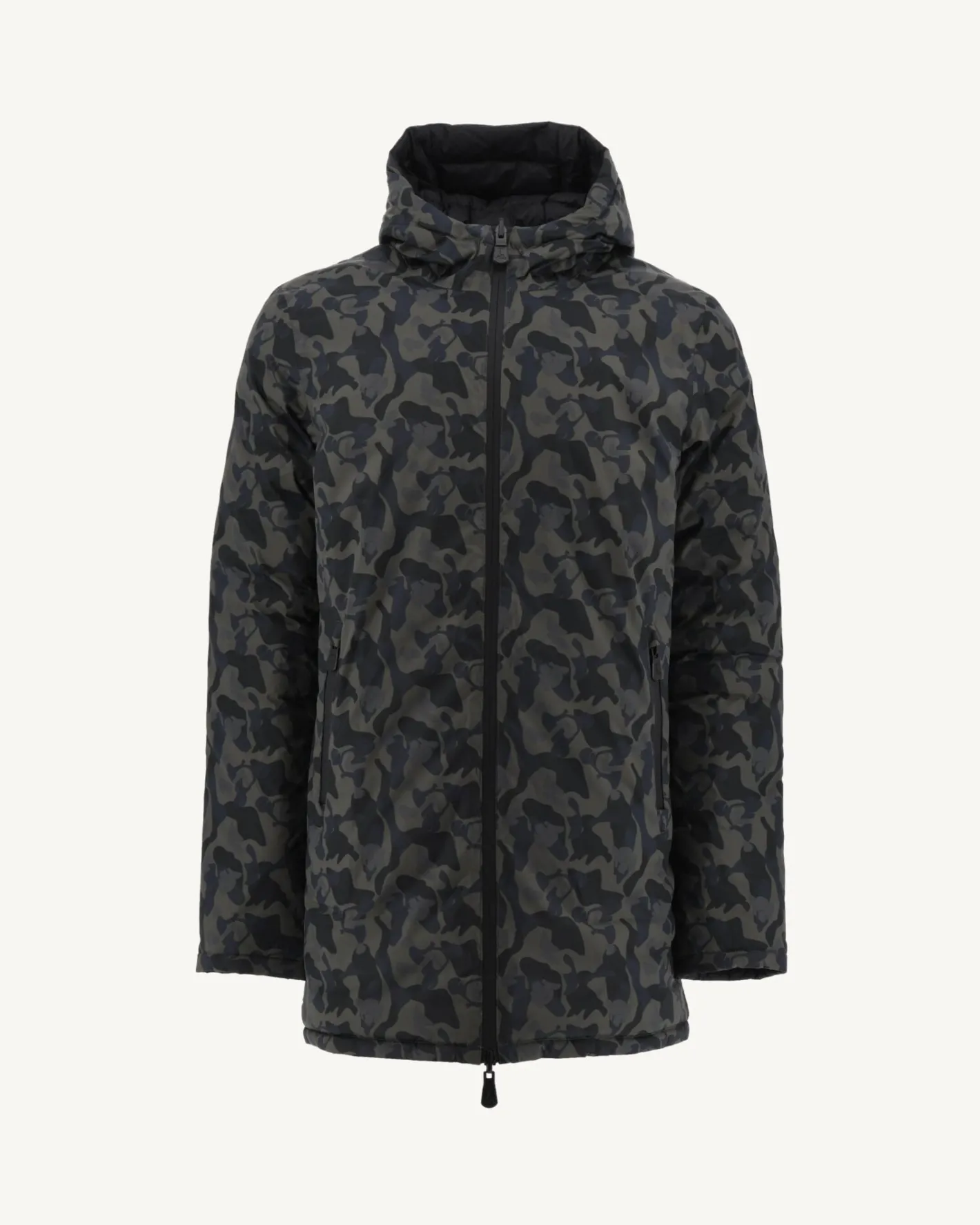Donzen Jassen & Jacks-JOTT Doudoune Reversible Print Militaire/Noir Amsterdam 278 Print Militaire/Noir