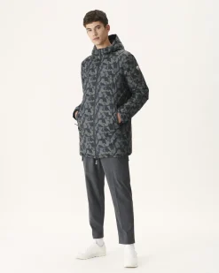 Donzen Jassen & Jacks-JOTT Doudoune Reversible Print Militaire/Noir Amsterdam 278 Print Militaire/Noir