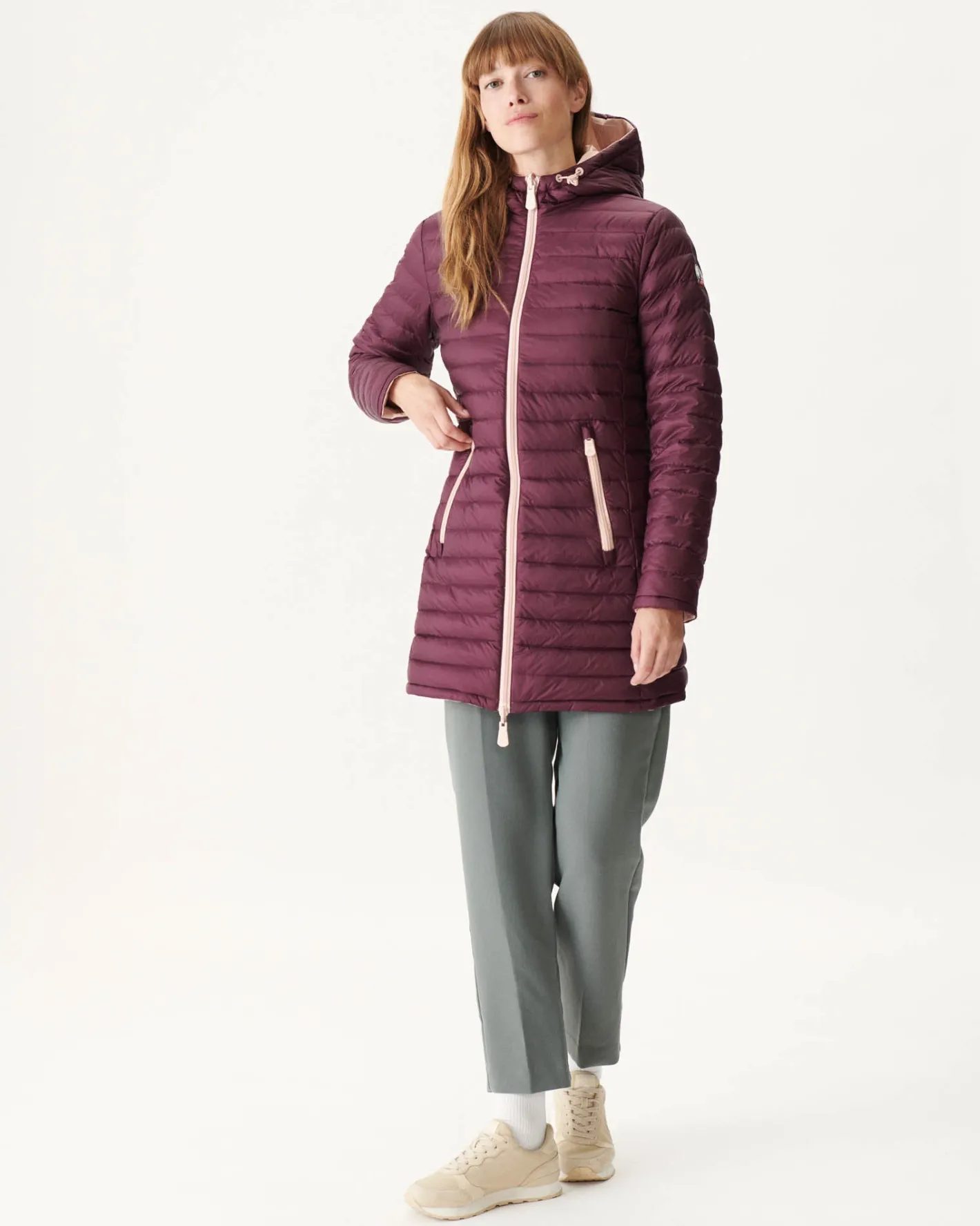 Donzen Jassen & Jacks-JOTT Doudoune Reversible Rose Pale/Aubergine Moscou 454 Rose Pale/Aubergine