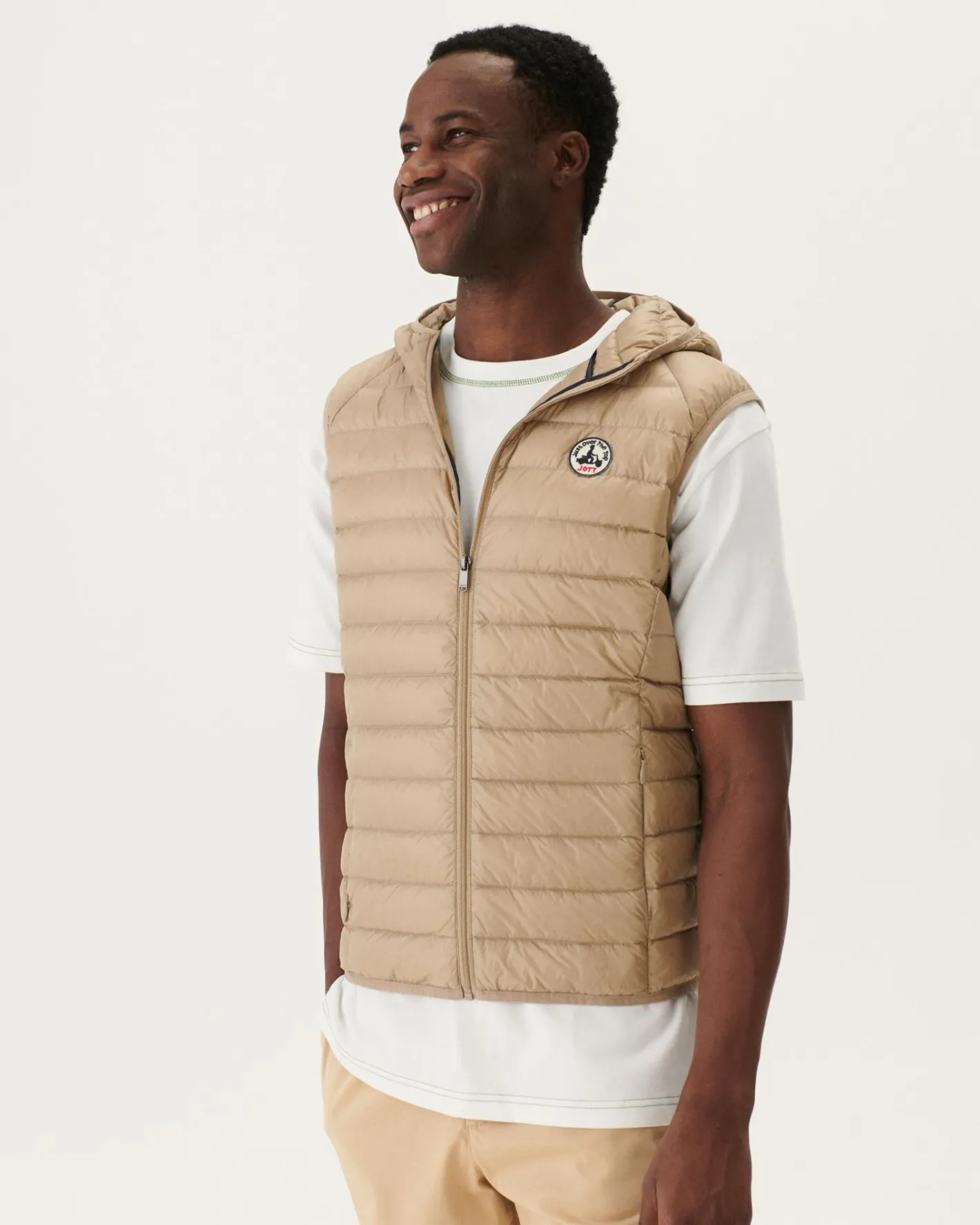 Donzen Jassen & Jacks-JOTT Doudoune Sans Manches A Capuche Beige Pat 804 Beige