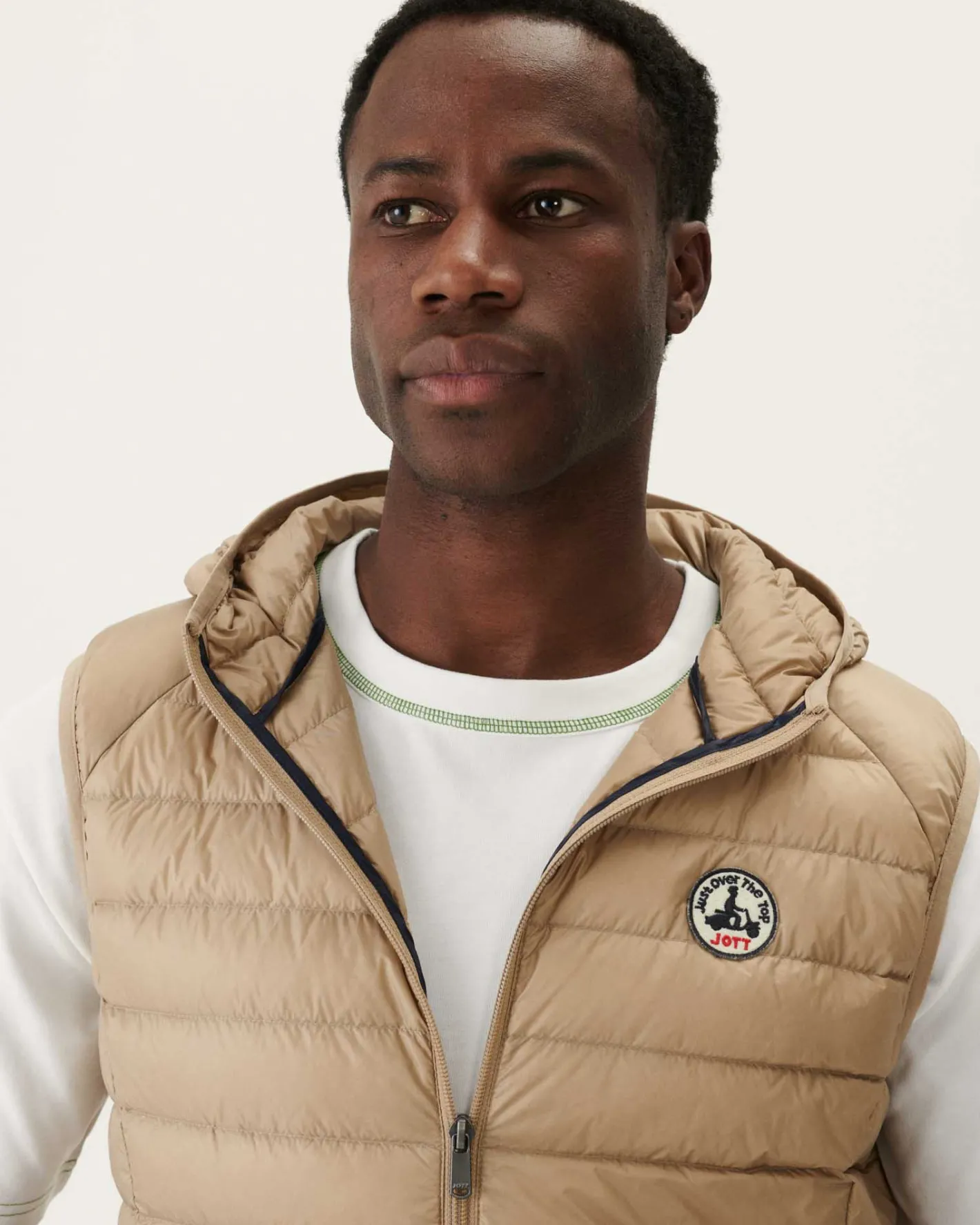 Donzen Jassen & Jacks-JOTT Doudoune Sans Manches A Capuche Beige Pat 804 Beige