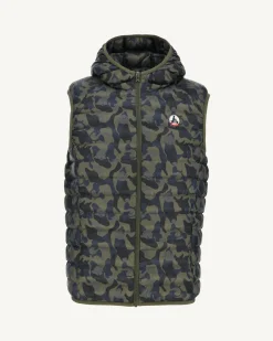 Donzen Jassen & Jacks-JOTT Doudoune Sans Manches A Capuche Print Militaire Pat 277 Print Militaire